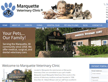 Tablet Screenshot of marquettevetclinic.com